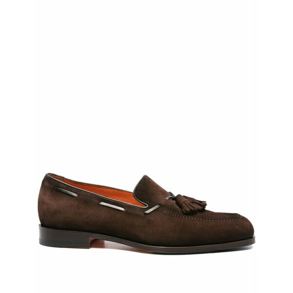 サントーニ メンズ スリッポン・ローファー シューズ Tassel-detail suede loafers Brown