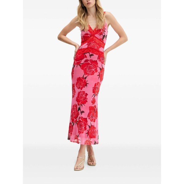 ネバーフリードレスド レディース 衣裳 トップス Lace-detail floral maxi dress Pink