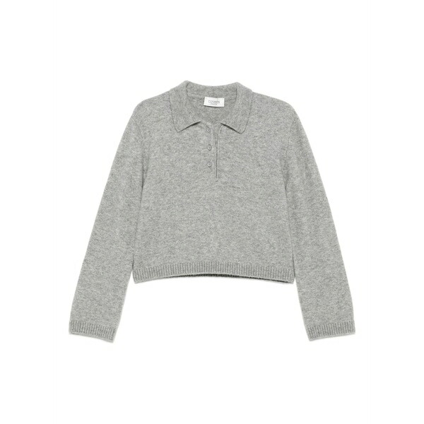 ラネウス レディース スポーツシャツ トップス Buttoned polo top Grey