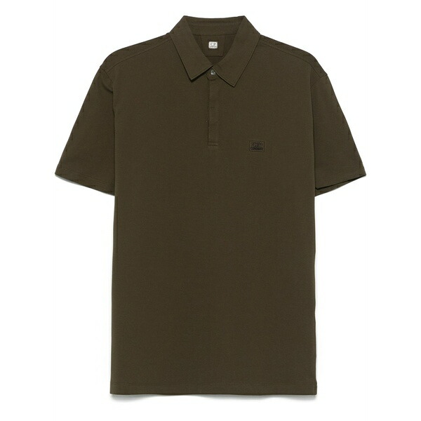 シーピーカンパニー メンズ スポーツシャツ トップス Logo-patch polo shirt   Green