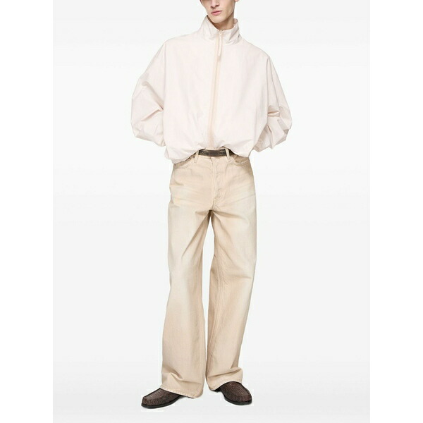 アクネ ストゥディオズ メンズ 上衣＆上衣 アウター Puff-sleeve zip-up jacket Neutrals