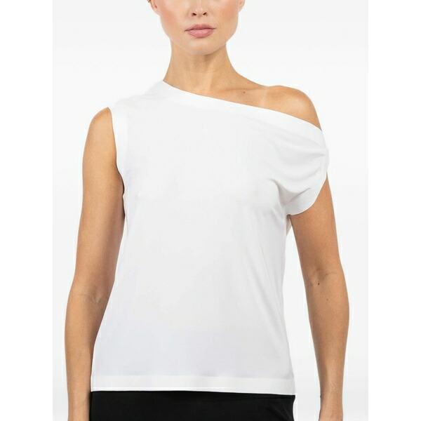 ノーマカマリ レディース プルオーバー トップス Draped shoulder top White