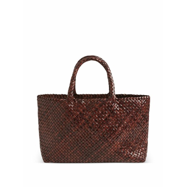 マネビ レディース トートバッグ 御徒面子 Bali woven tote bag Brown