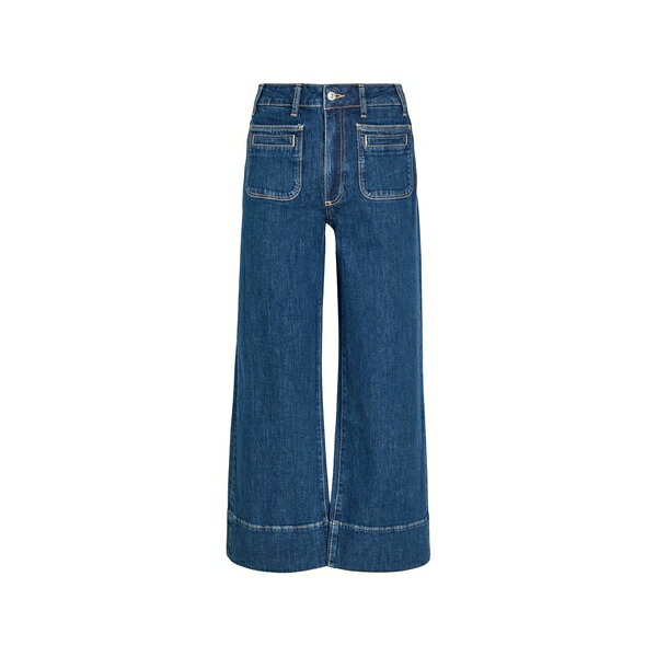 ページ レディース ジーンズズボン下 ボトムス Anessa patch-pocket wide-leg jeans Blue