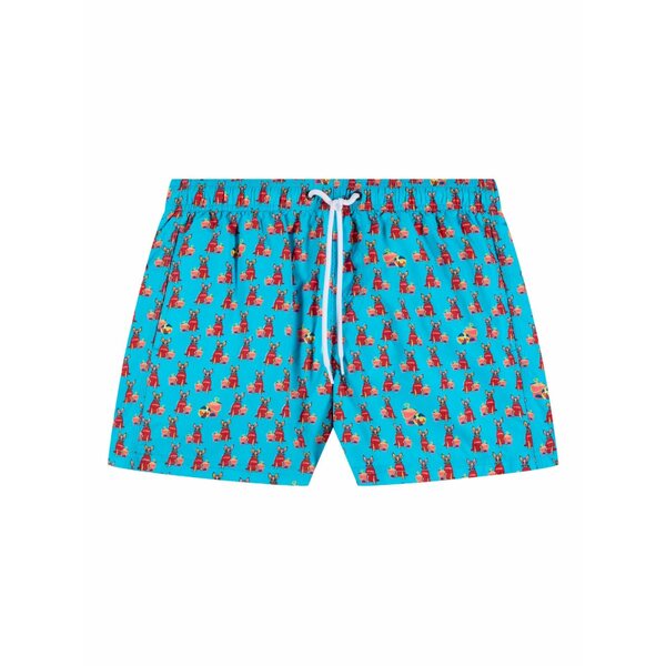 サンデッキ メンズ 心地よいズボン下 ボトムス X pelo foundation dog-print swim shorts Blue