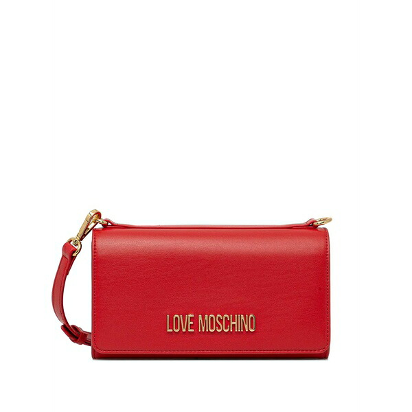 ラブ モスキーノ レディース ショルダーバッグ バッグ Logo-lettering cross body bag Red|asty