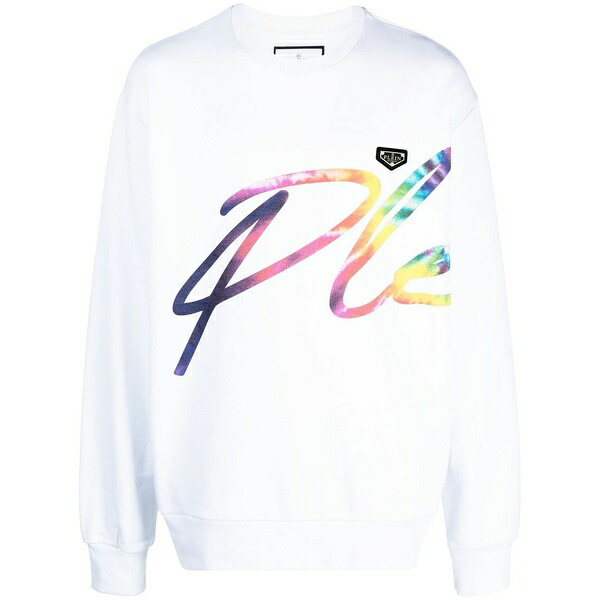 フィリップ飾り気の無い メンズ パーカー・スウェットシャツ アウター Signature logo-print sweatshirt White