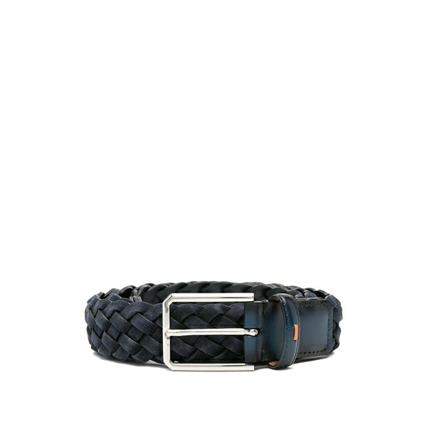 サントーニ メンズ ベルト アクセサリー Braided suede belt Blue｜asty