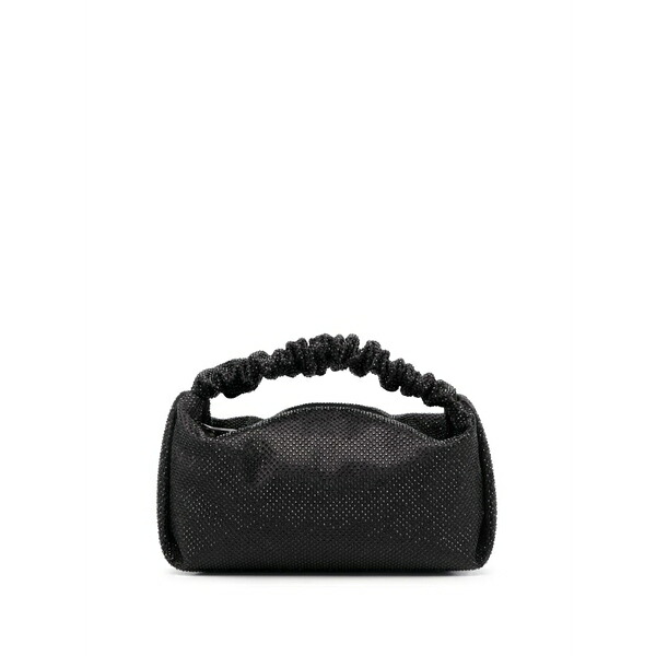 アレキサンダーワン レディース ハンドバック 御徒面子 Scrunchie crystal-embellished mini bag Black