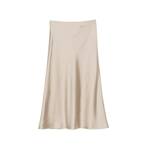 インペリアル レディース スカート ボトムス Satin-finish flared midi skirt Neutrals｜asty