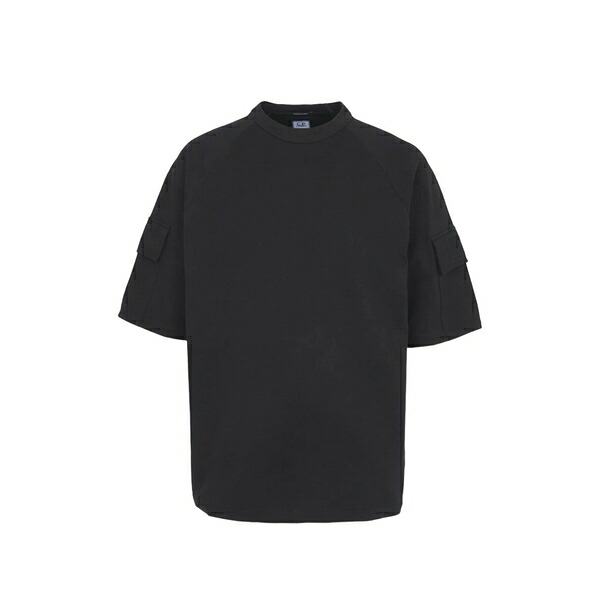 シーピーカンパニー メンズ ティーシャツ トップス Sleeve pocket sweatshirt Black