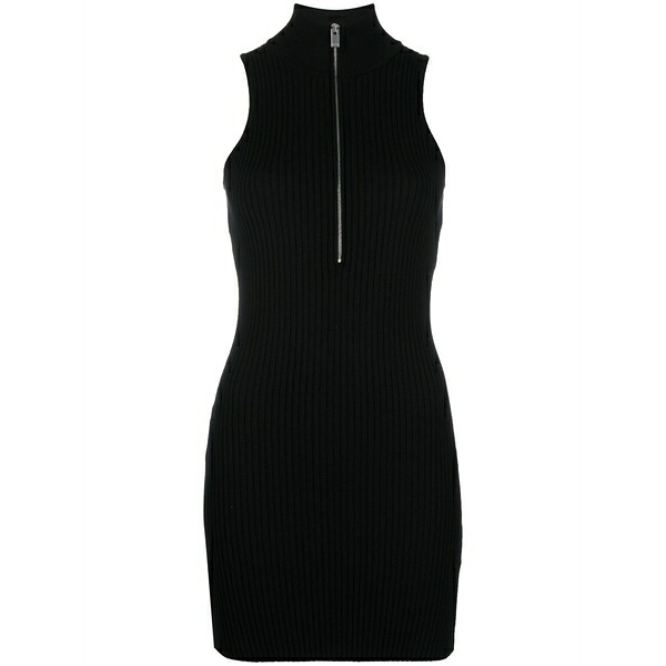 1017 蟻クス 9 エスエム レディース 衣裳 トップス Zip-up knit dress Black