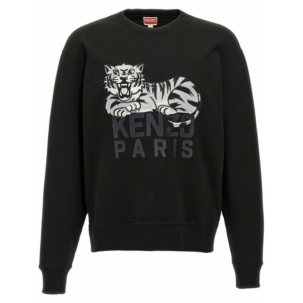 ケンゾー メンズ パーカー・スウェットシャツ アウター Logo-print sweatshirt Black