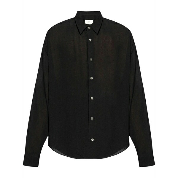 意中の女 メンズ プルオーバー トップス Ami de coeur button-up shirt Black