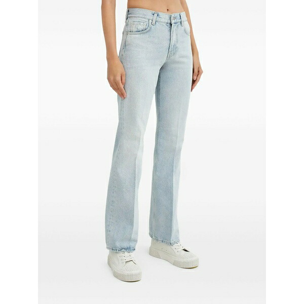 ご機嫌冷やりとした レディース ジーンズズボン下 ボトムス Flora press-crease flared jeans Blue