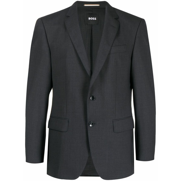 主任者 メンズ 上衣＆上衣 アウター Single-breasted stretch-wool blazer Black