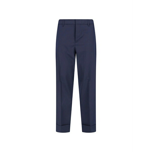 クルーナ メンズ 心地好いズボン下 ボトムス Bergen wool trousers Blue