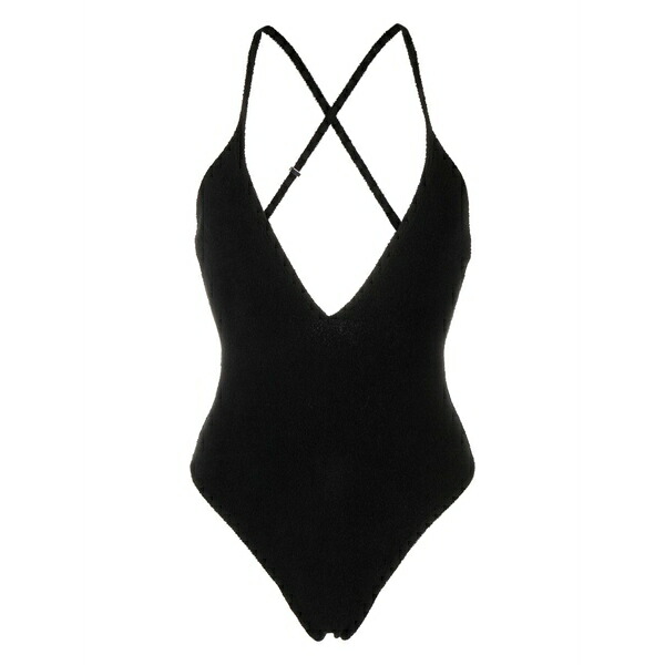 ジ アティコ レディース 衣裳 トップス Crossover-strap swimsuit Black