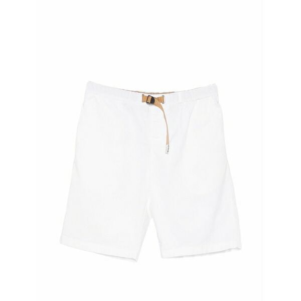 白いこと真砂 メンズ 心地好いズボン下 ボトムス Kevin nf belted elasticated-waist shorts White