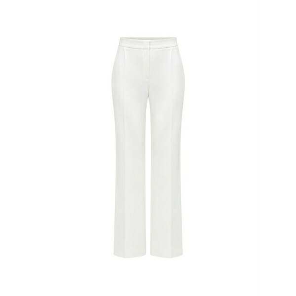 アルベルタ フェレッティ レディース 心地よいズボン下 ボトムス Satin-stripe pleated flared trousers White