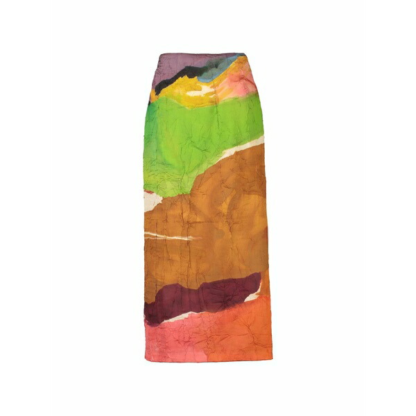 ウラ・ジョンソン レディース スコート ボトムス X helen frankenthaler inez geometric MIDI skirt Brown