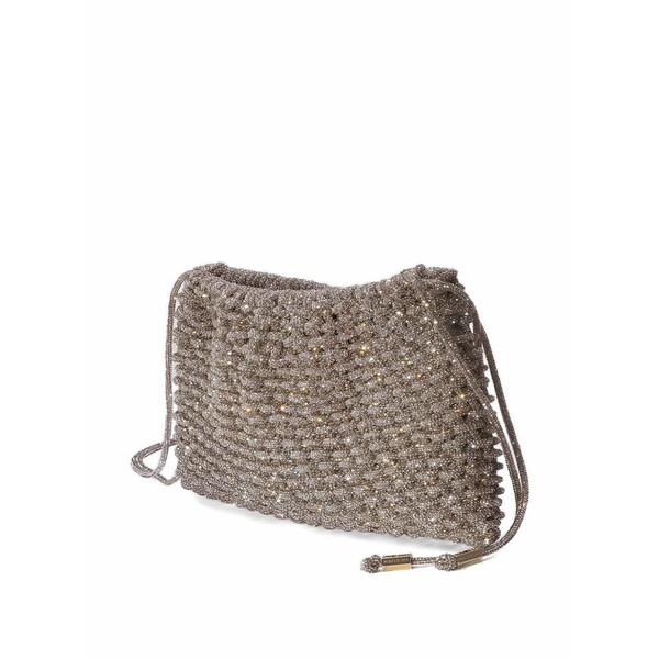 ヒボウラマ レディース ショルダーバッグ 御徒面子 Penelope crystal-embellished shoulder bag Silver