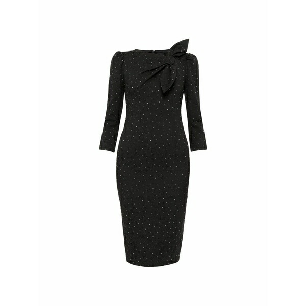 ニッサ レディース 衣裳 トップス Rhinestone-embellished brocade MIDI dress Black