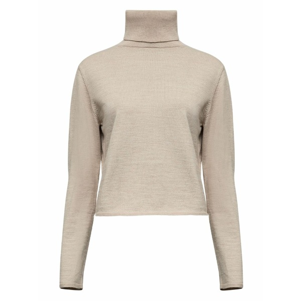 マルタンマルジェラ レディース Tシャツ トップス Mock-neck long-sleeve top Neutrals｜asty