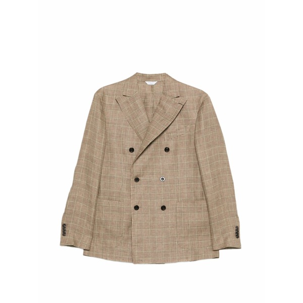 ボリオリ メンズ 上衣＆上衣 アウター Check-pattern double-breasted blazer Neutrals