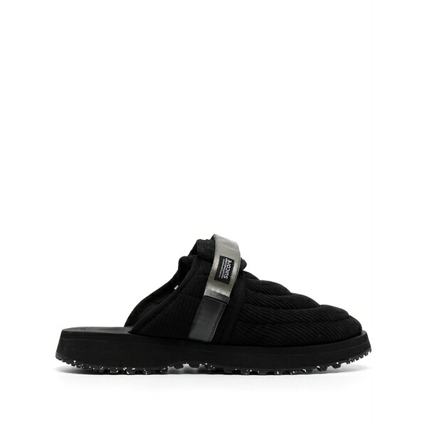 スイコック メンズ サンダル シューズ Zavo touch-strap corduroy slippers Black｜asty
