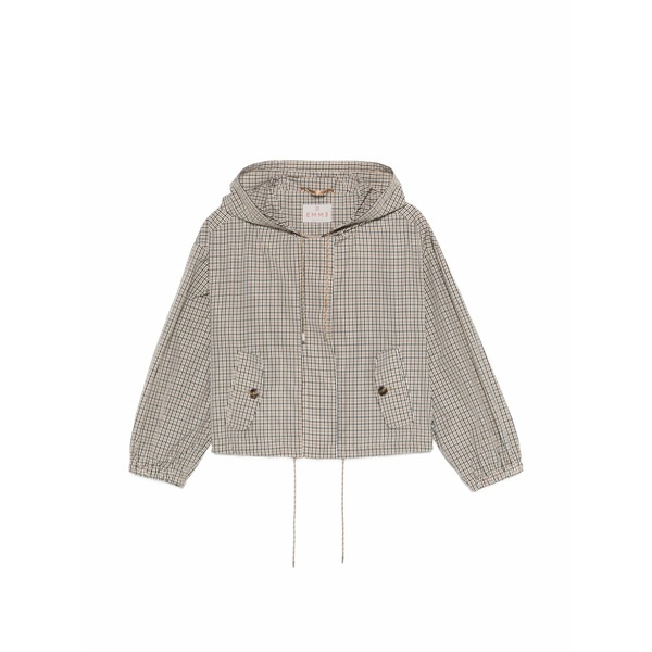 マレーラ レディース 上衣＆上衣 アウター Check hooded jacket Brown