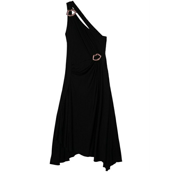 ソニアリキエル レディース 衣裳 トップス Lips-motif asymmetric MIDI dress Black