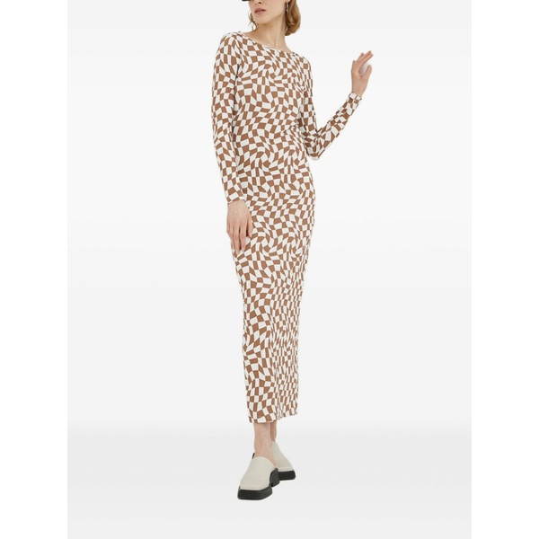 ルサム レディース 衣裳 トップス Checked MIDI dress Brown