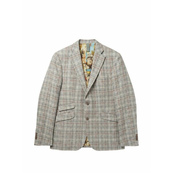 アブザイツ メンズ 上衣＆上衣 アウター Glen-check tailored blazer Grey