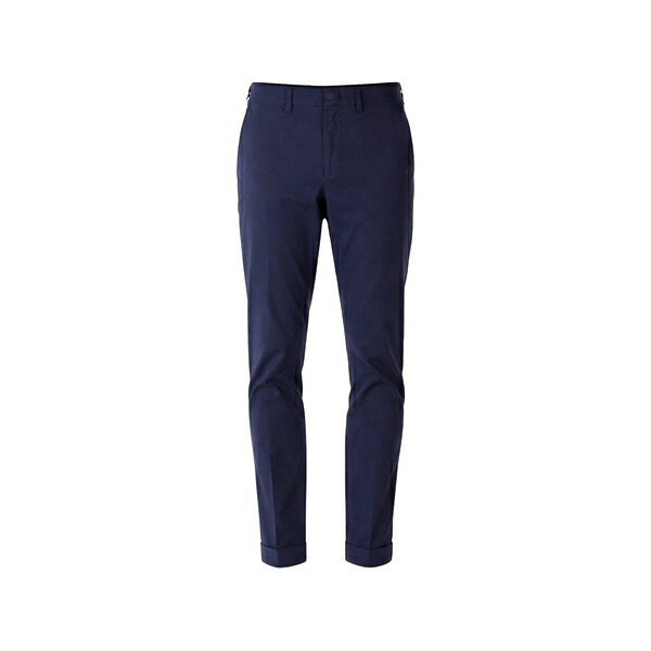 フェイ メンズ 心地好いズボン下 ボトムス Slim-fit turn-up trousers Blue