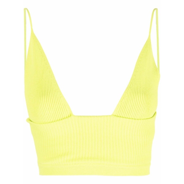 ディースクエアード レディース 編み物\u0026プルオーバー アウター Ribbed-knit bralette top Green