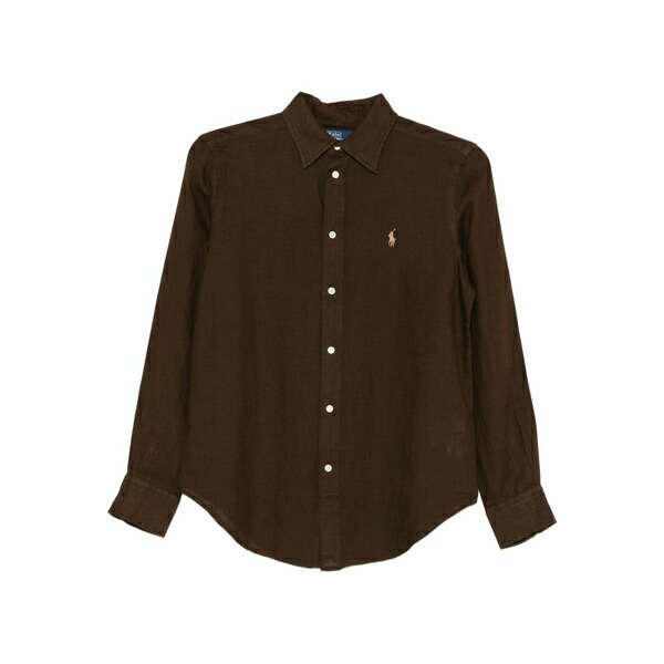 ラルフローレン レディース プルオーバー トップス Button through shirt Brown