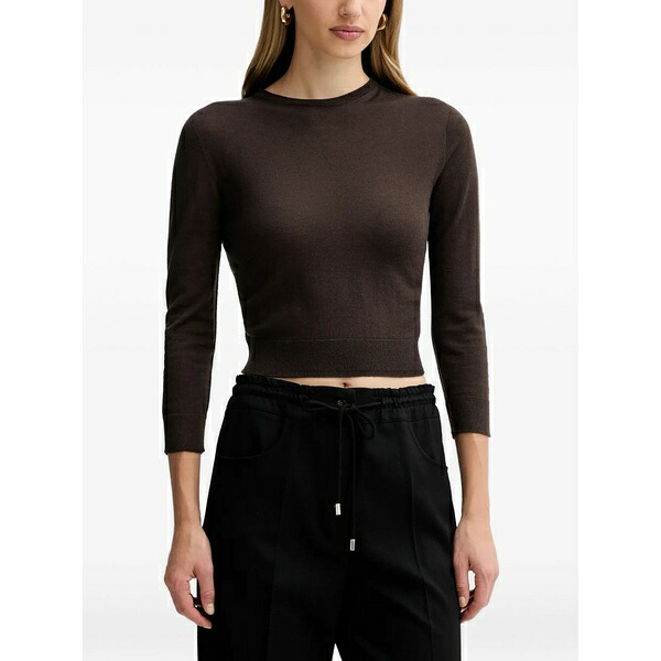 リビアナコンティ レディース ティーシャツ トップス Stacy round-neck top Brown