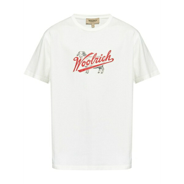 羊毛 一財産 メンズ ティーシャツ トップス Logo-print t-shirt  White