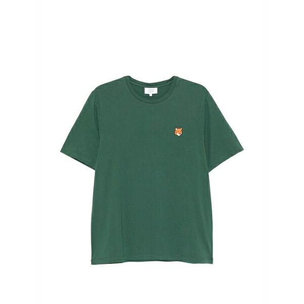 住み家 稲荷 メンズ ティーシャツ トップス Fox-motif t-shirt Green