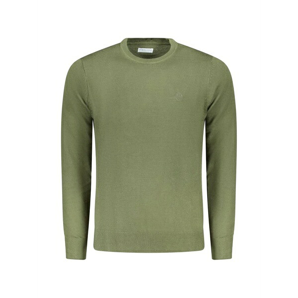 北の方大売り出し メンズ 編み物\u0026プルオーバー アウター Logo-patch crew-neck sweater Green