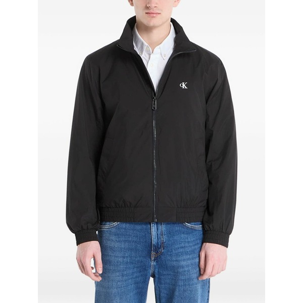 カルバンクライン メンズ 上衣＆上衣 アウター Technical logo-print zip-up jacket Black