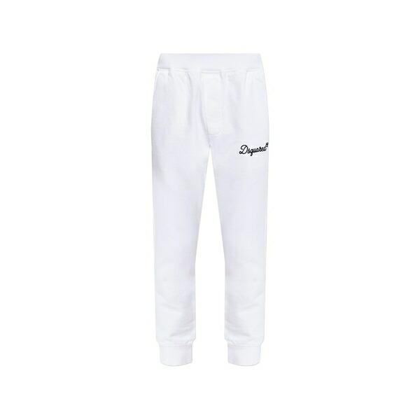 ディースクエアード レディース 心地好いズボン下 ボトムス Embroidered track pants White