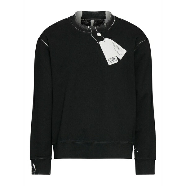 マルタンマルジェラ メンズ パーカー・スウェットシャツ アウター Cotton sweatshirt Black