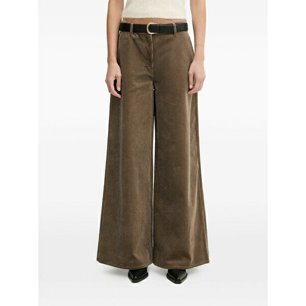 フィリッパコー レディース 心地よいズボン下 ボトムス Corduroy trousers Brown