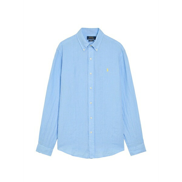 ラルフローレン メンズ プルオーバー トップス Embroidered-logo button-down shirt Blue