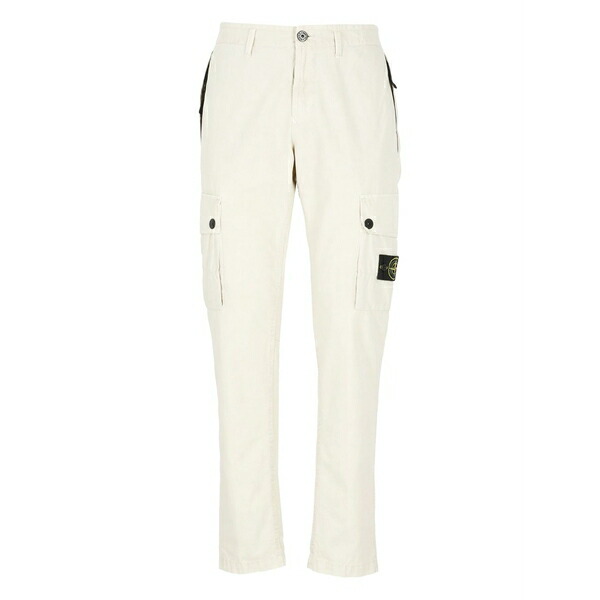 ストーンアイランド メンズ 心地よいズボン下 ボトムス Logo-patch cargo trousers Neutrals