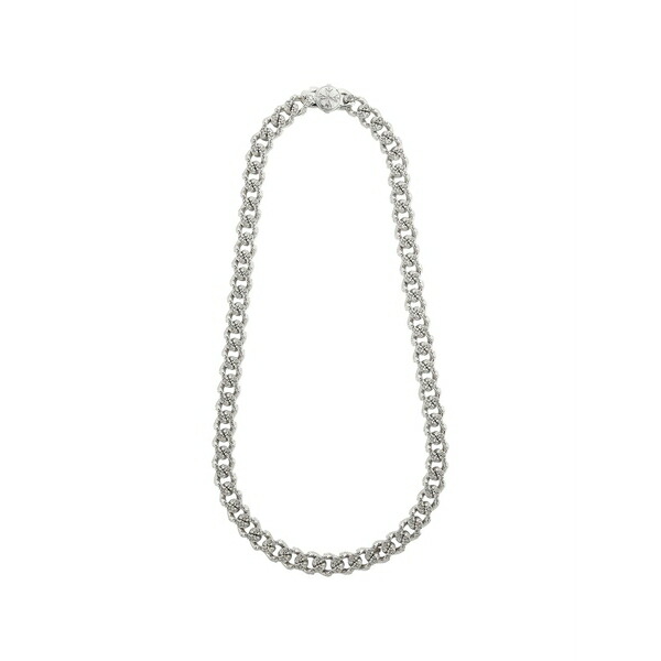 エマニュエレ ビコッキ メンズ ネックレス・チョーカー アクセサリー Flourish curb-chain necklace Silver｜asty