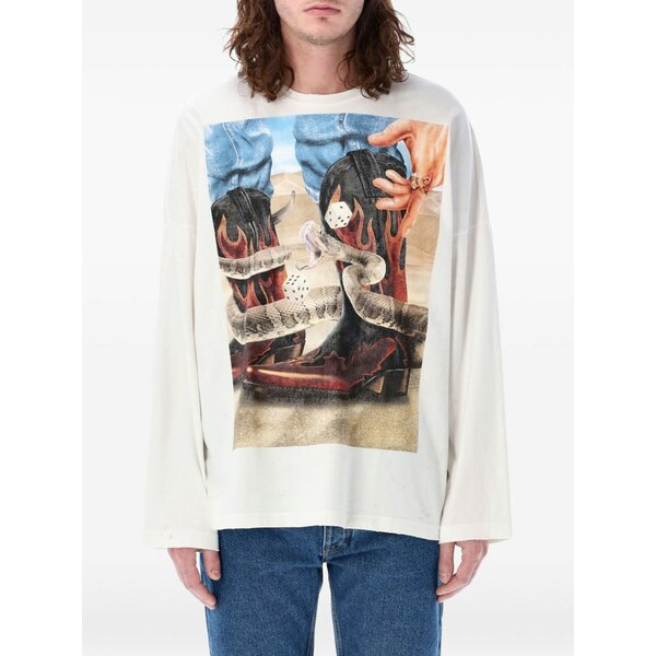 パーム・エンジェルス メンズ ティーシャツ トップス Graphic-print cotton t-shirt White