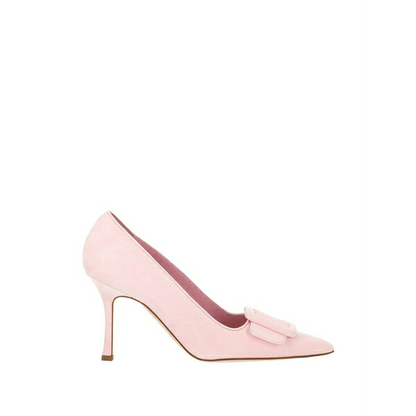 マノロブラニク レディース パンプス シューズ Buckle-detail suede pumps Pink